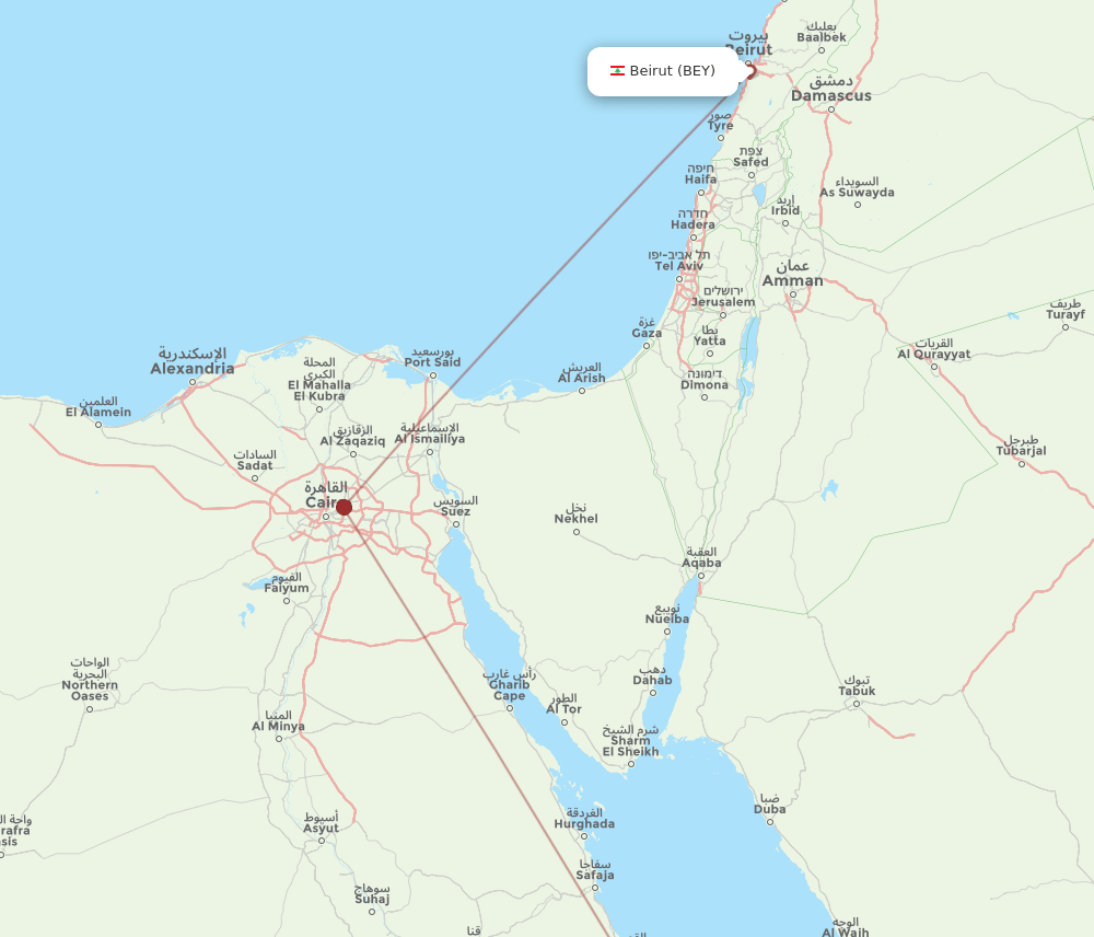 BEY-RMF flight routes