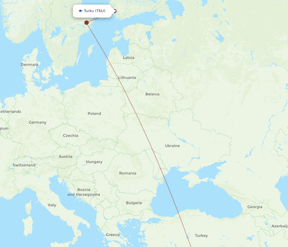 BEY to TKU flights and routes map