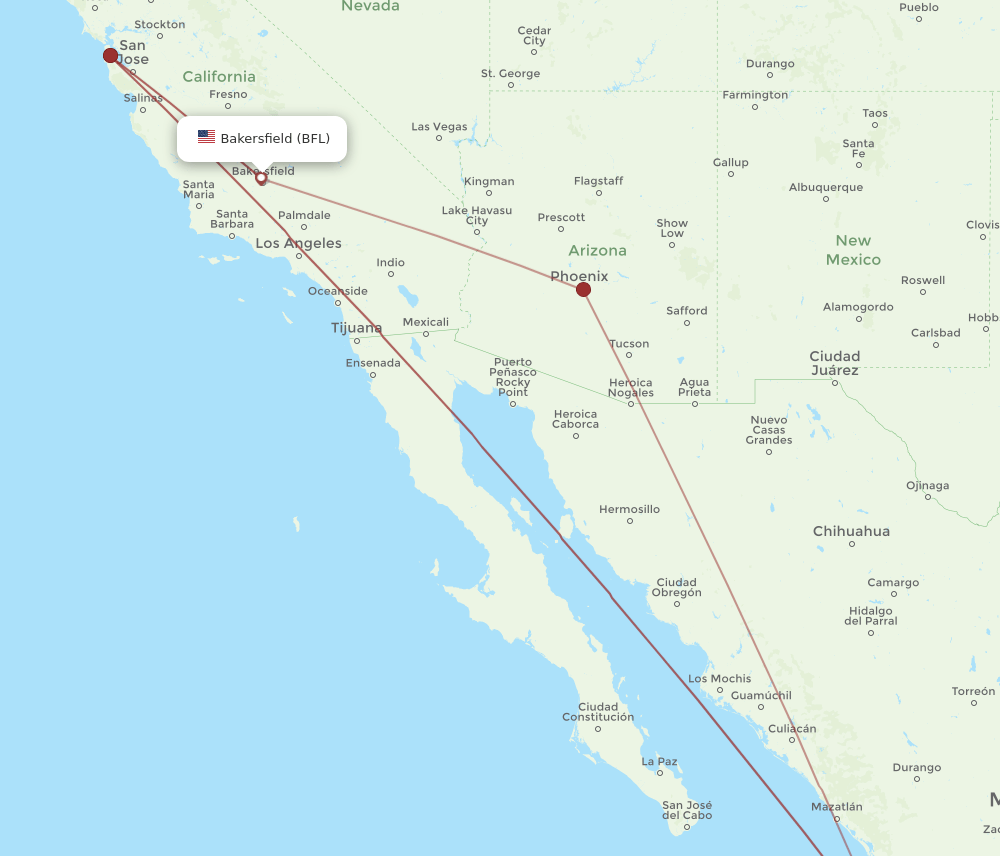 BFL-PVR flight routes