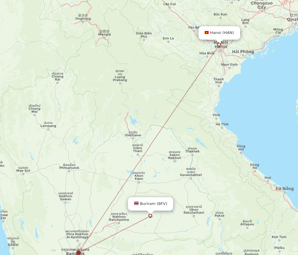 BFV-HAN flight routes