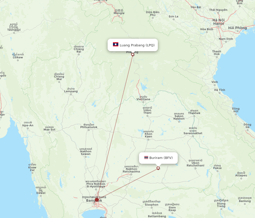 BFV-LPQ flight routes