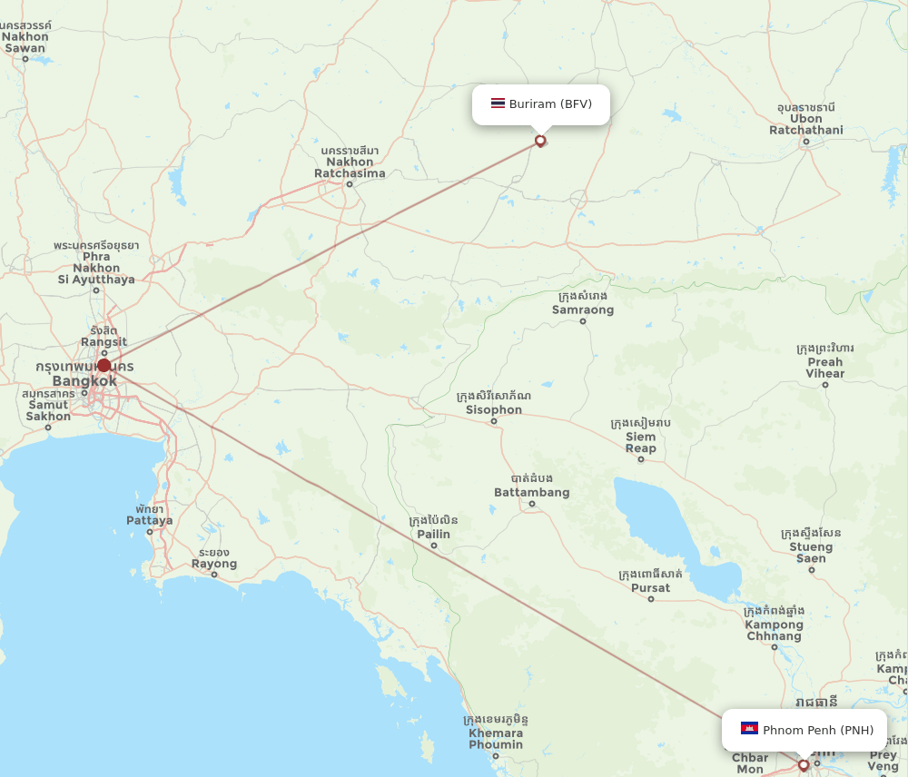 BFV-PNH flight routes