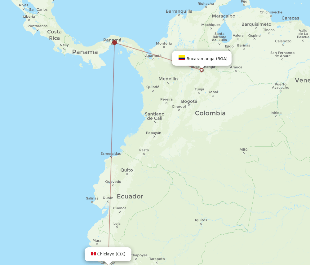 BGA-CIX flight routes