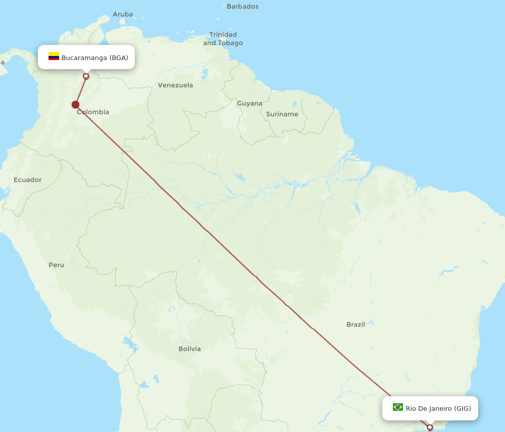 BGA-GIG flight routes