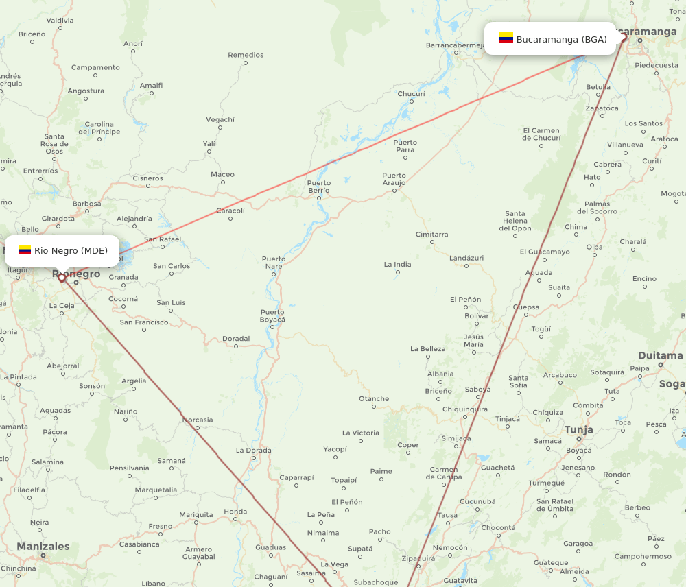 BGA-MDE flight routes
