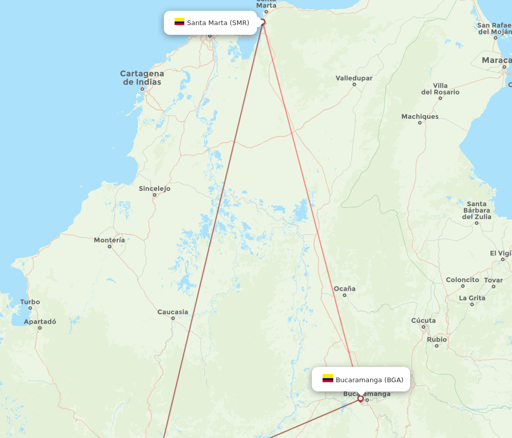 BGA-SMR flight routes