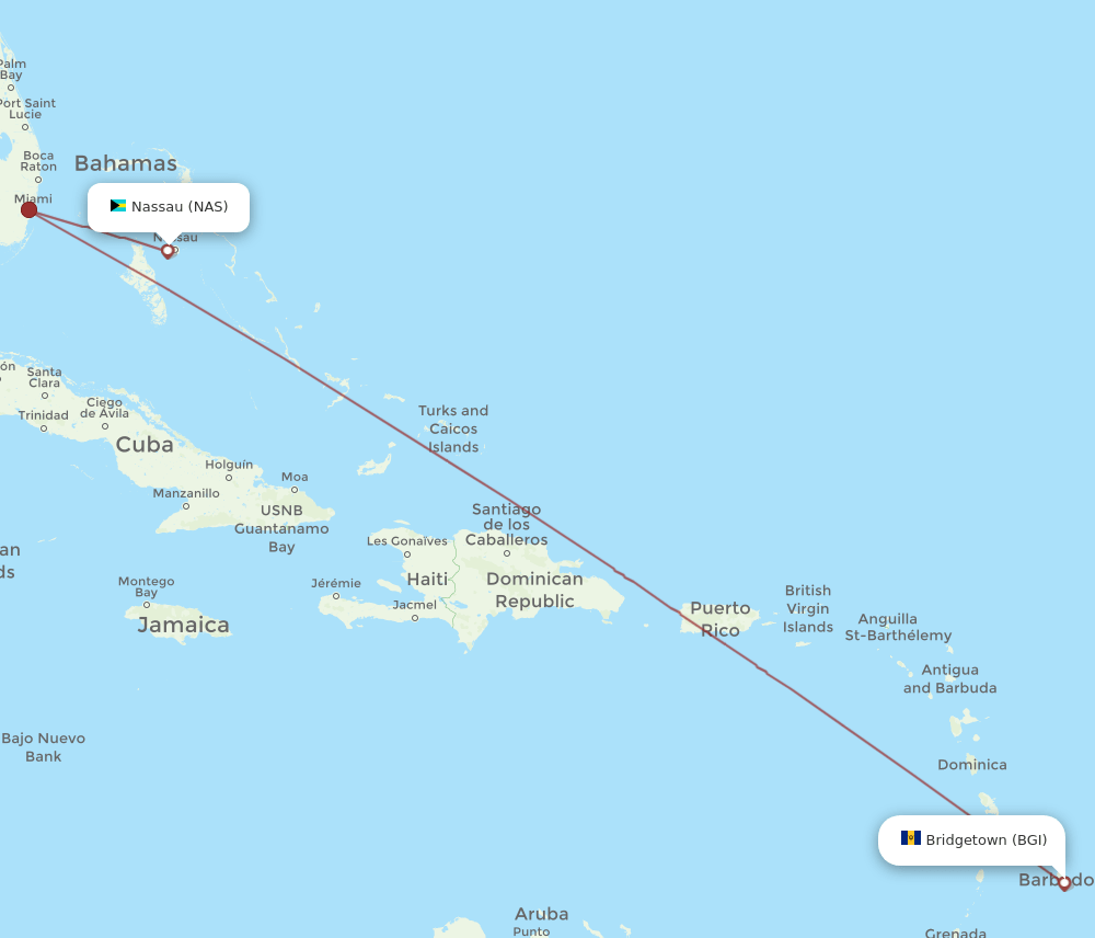 BGI-NAS flight routes