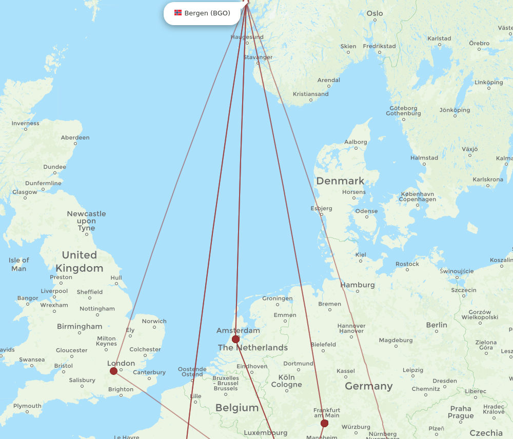 BGO-BSL flight routes