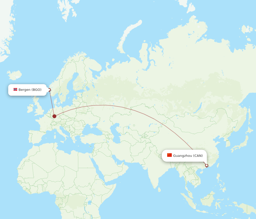 BGO-CAN flight routes
