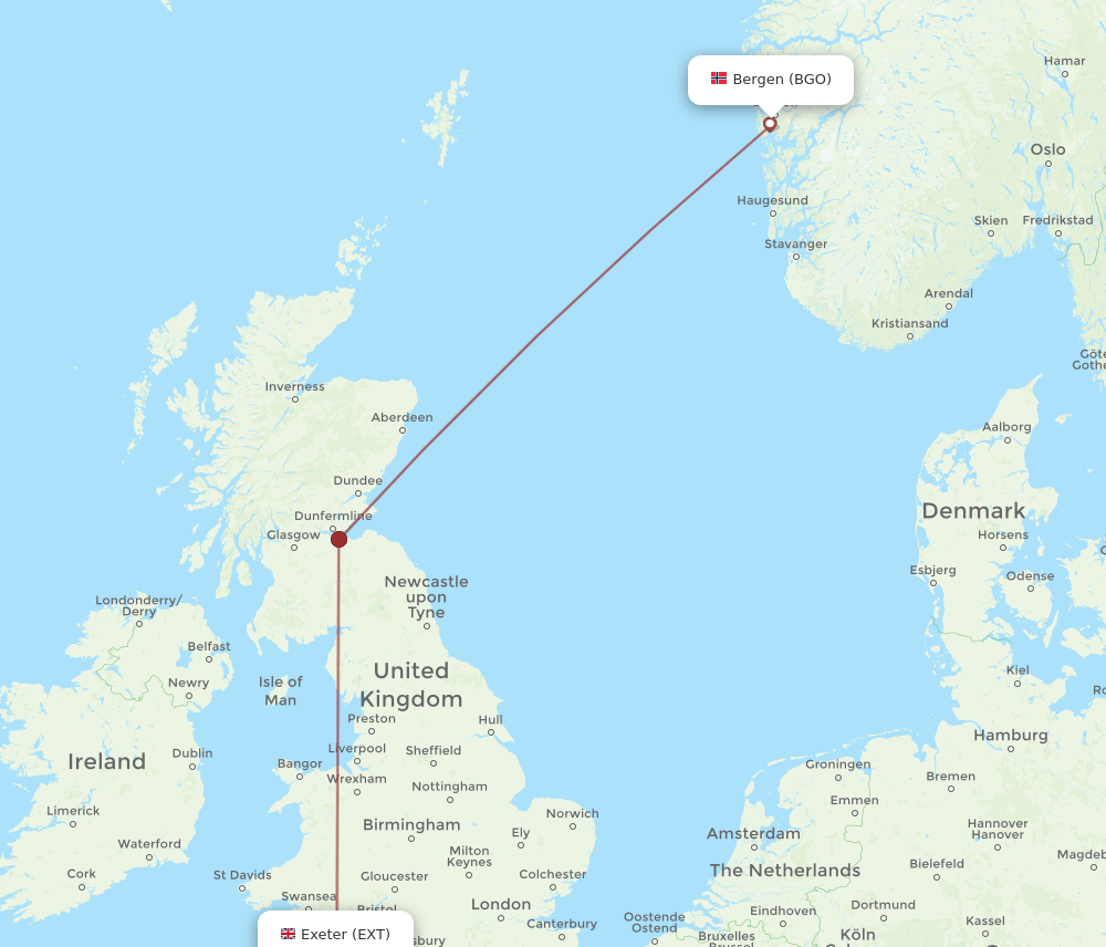 BGO-EXT flight routes