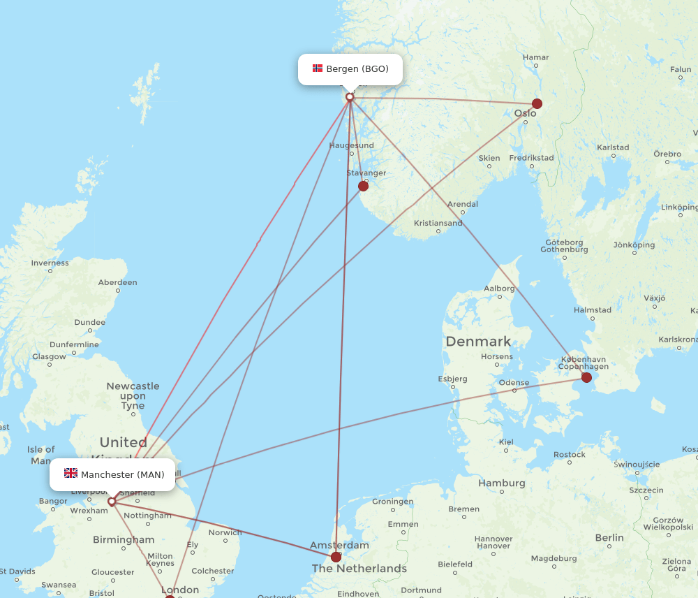 BGO-MAN flight routes