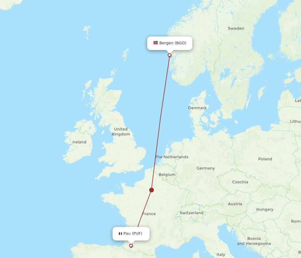 BGO-PUF flight routes