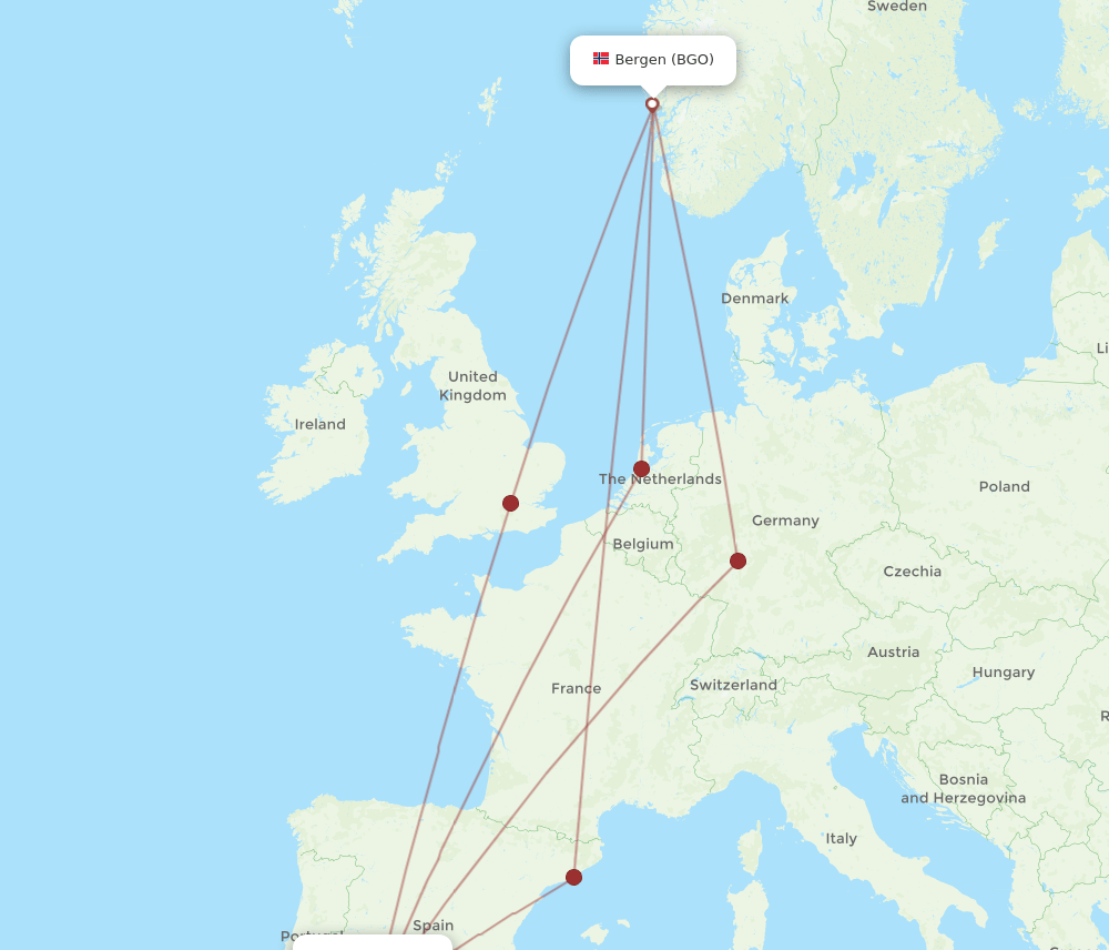 BGO-SVQ flight routes