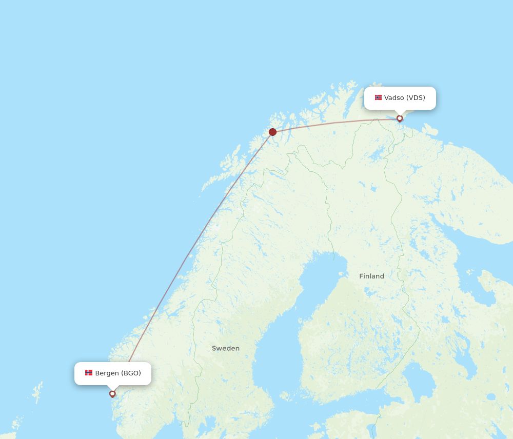 BGO-VDS flight routes