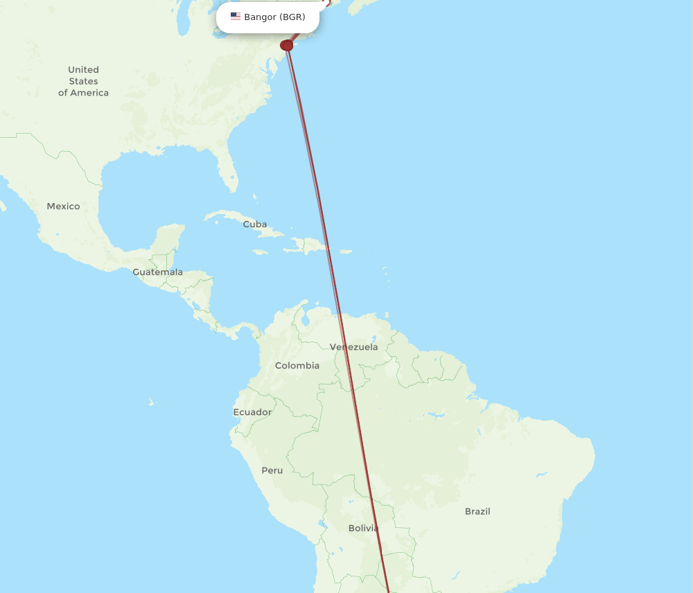 BGR to EZE flights and routes map