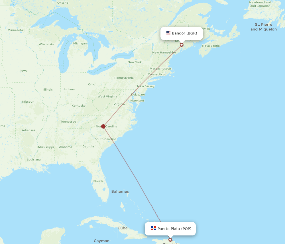 BGR-POP flight routes