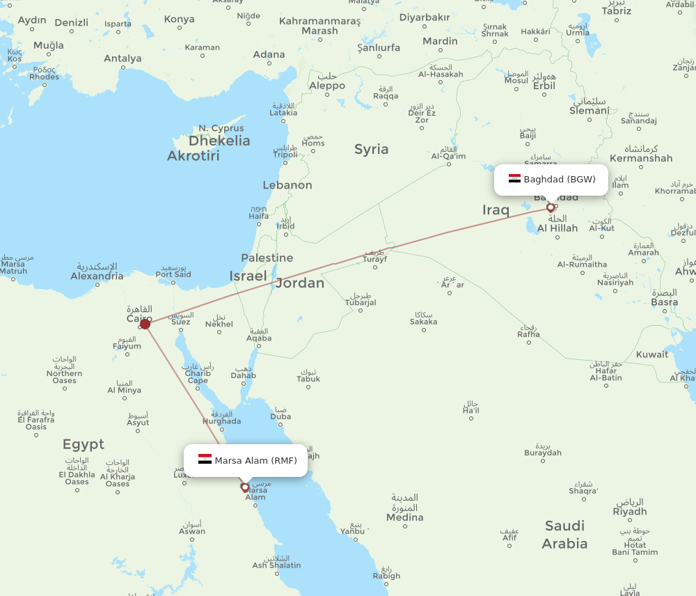 BGW-RMF flight routes