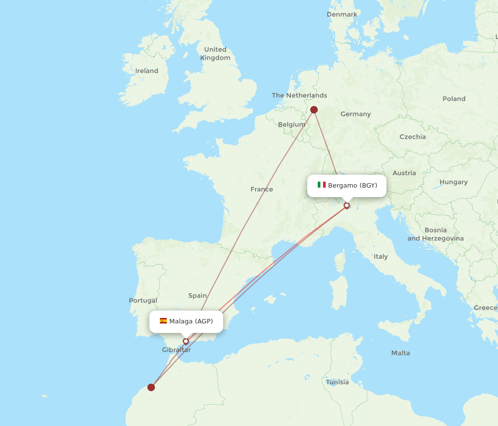 BGY-AGP flight routes