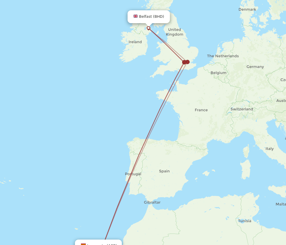 BHD-ACE flight routes