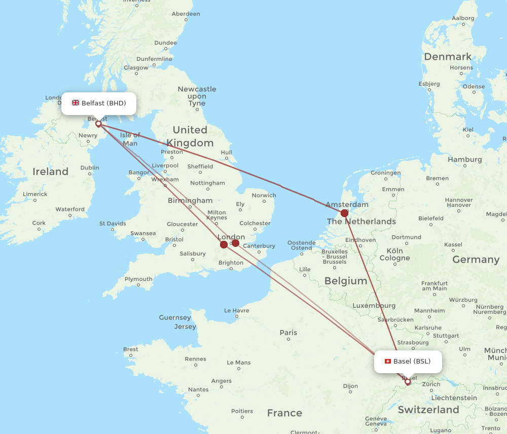 BHD-BSL flight routes