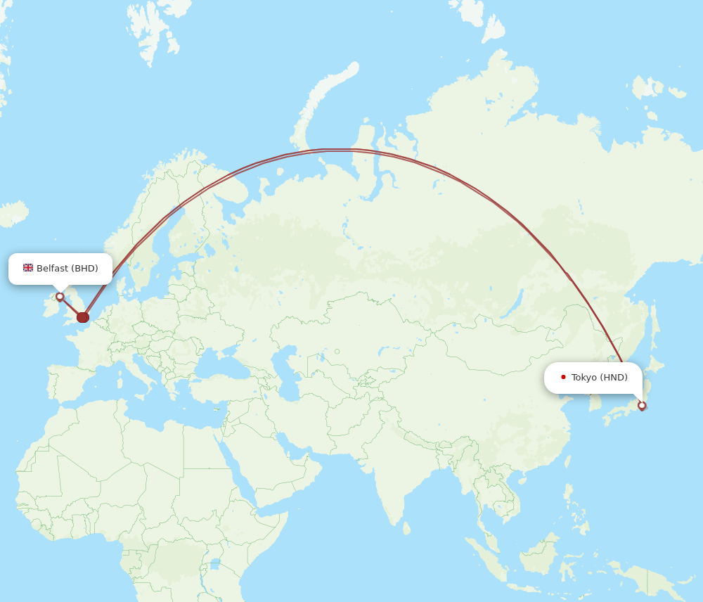 BHD-HND flight routes