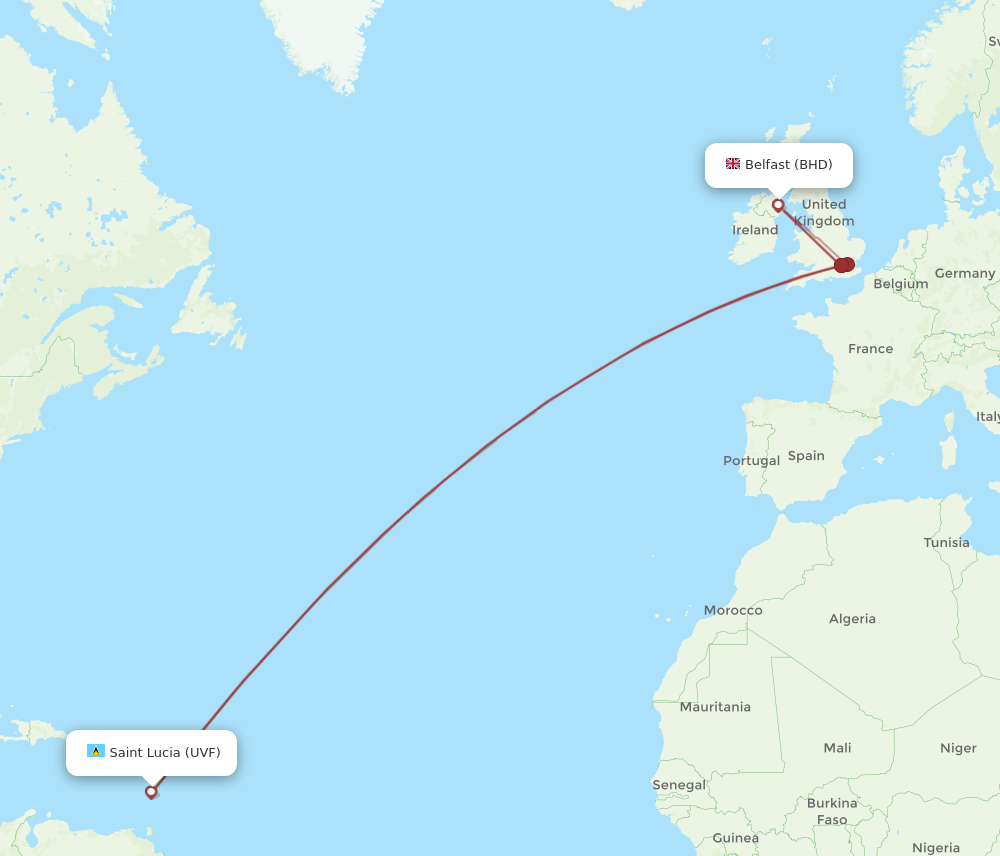 BHD-UVF flight routes