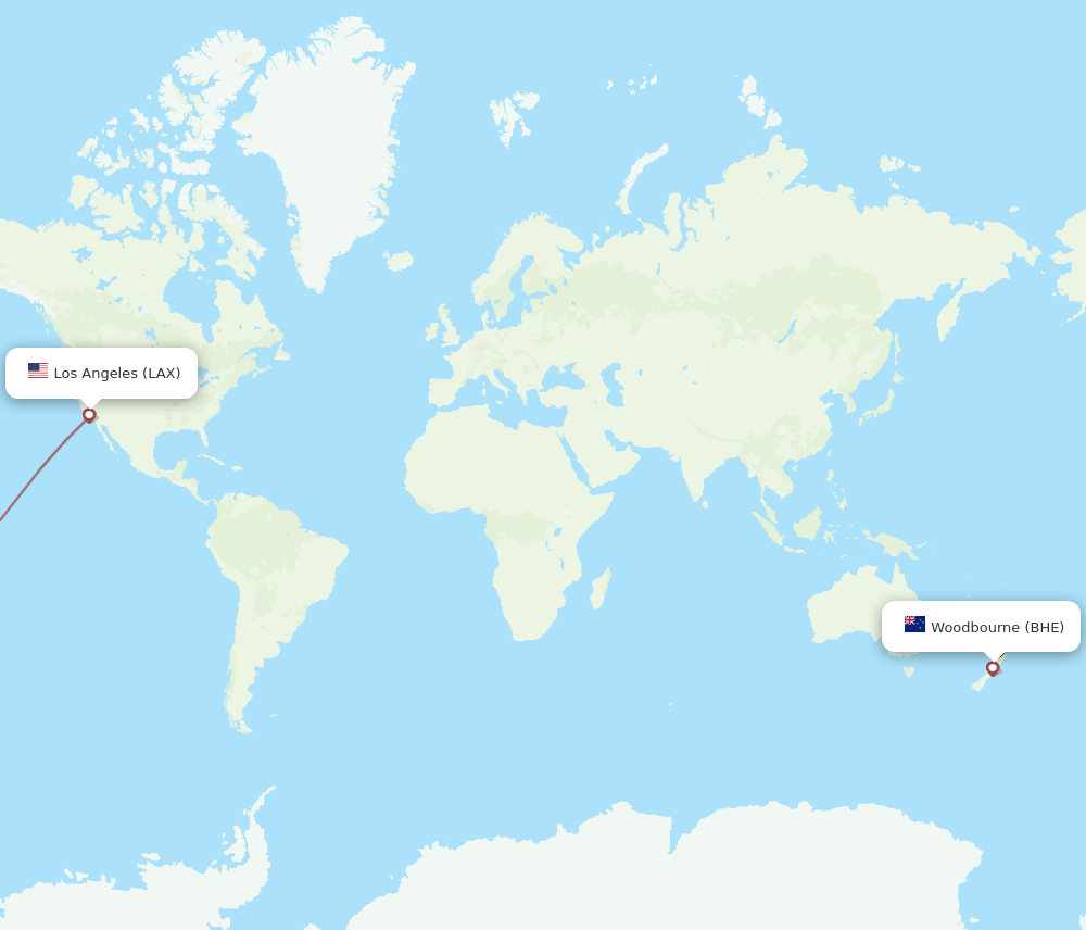 BHE-LAX flight routes