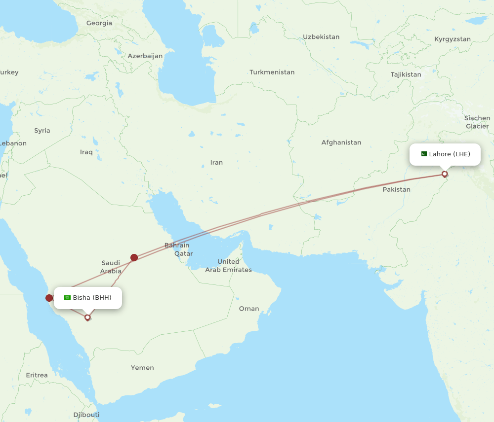 BHH-LHE flight routes