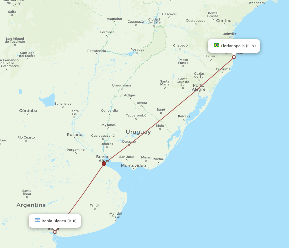 BHI-FLN flight routes