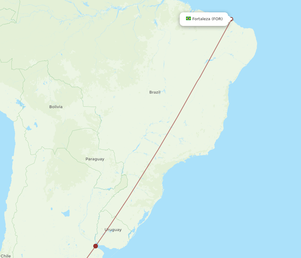 BHI to FOR flights and routes map