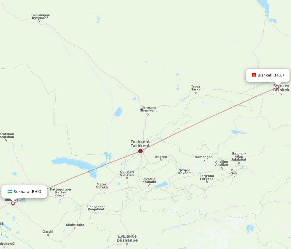 BHK-FRU flight routes