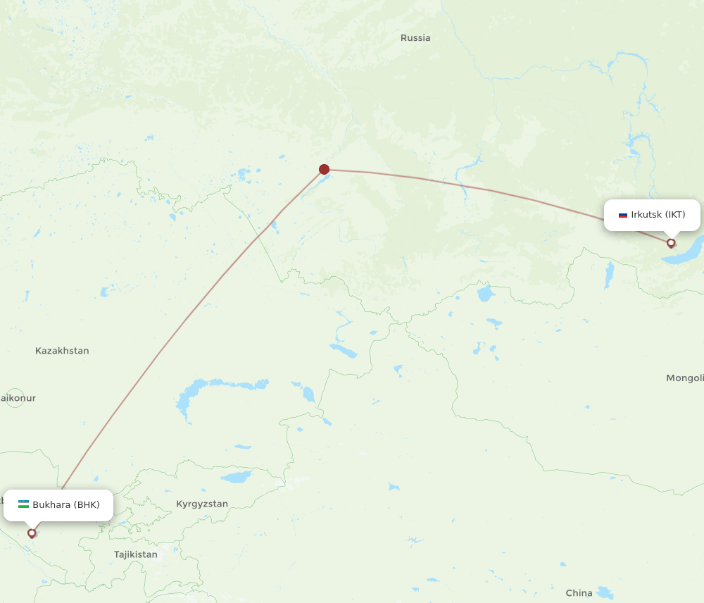 BHK-IKT flight routes