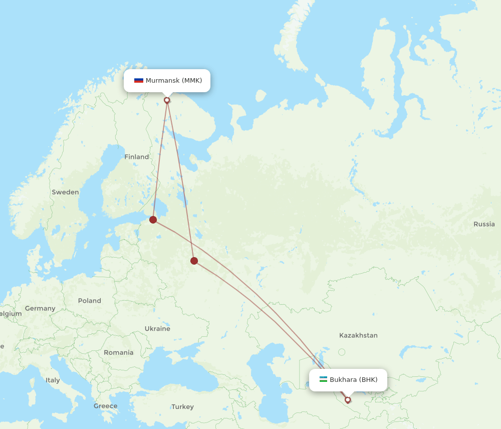 BHK-MMK flight routes