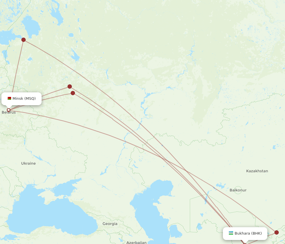 BHK-MSQ flight routes