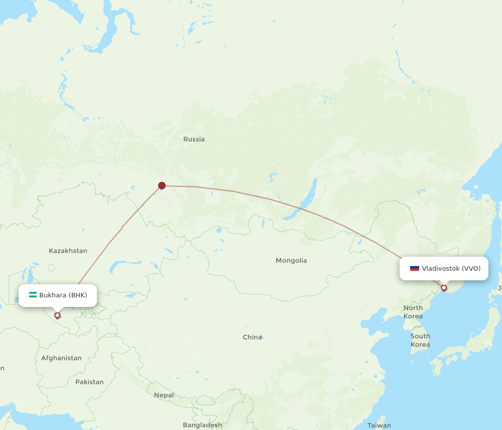 BHK-VVO flight routes