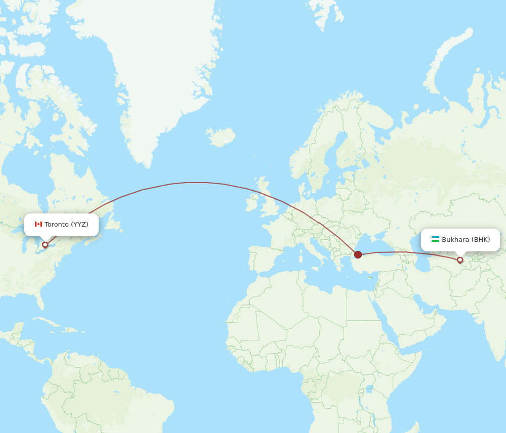 BHK-YYZ flight routes