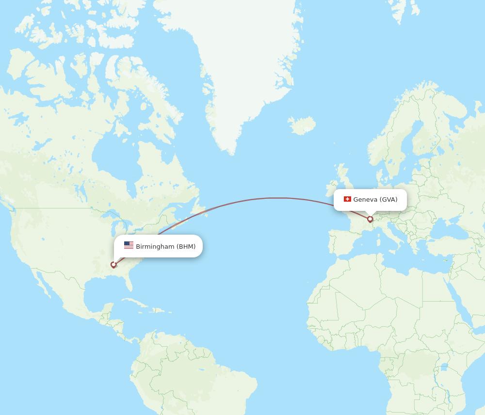 BHM-GVA flight routes