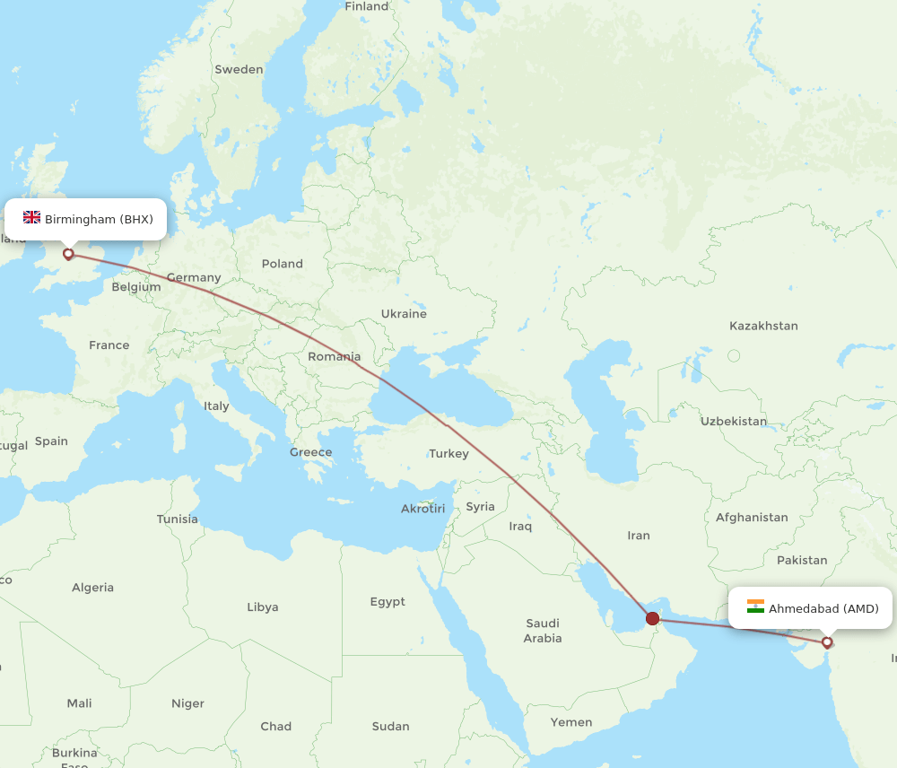 BHX-AMD flight routes