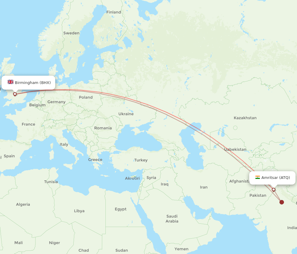 BHX-ATQ flight routes
