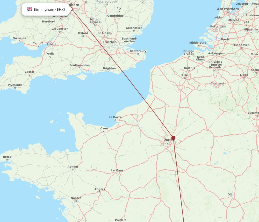 BHX-CFE flight routes