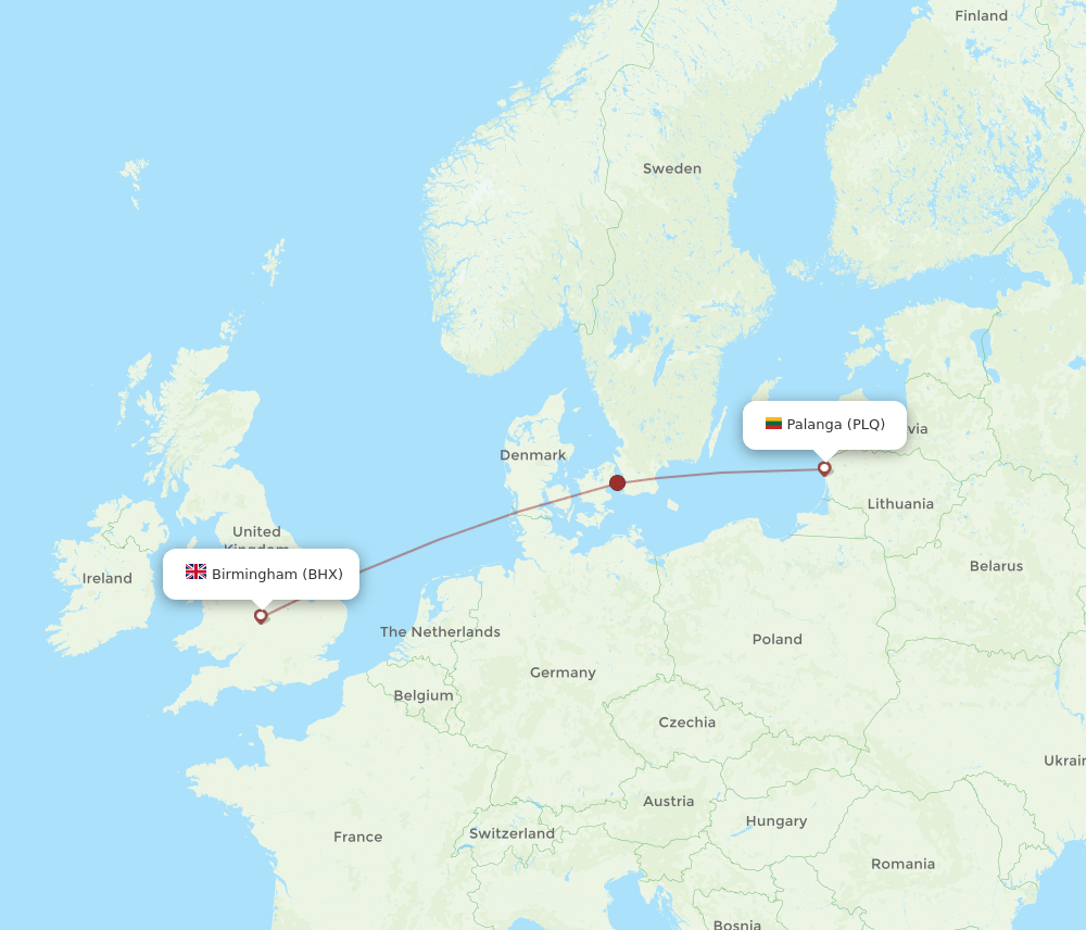 BHX-PLQ flight routes