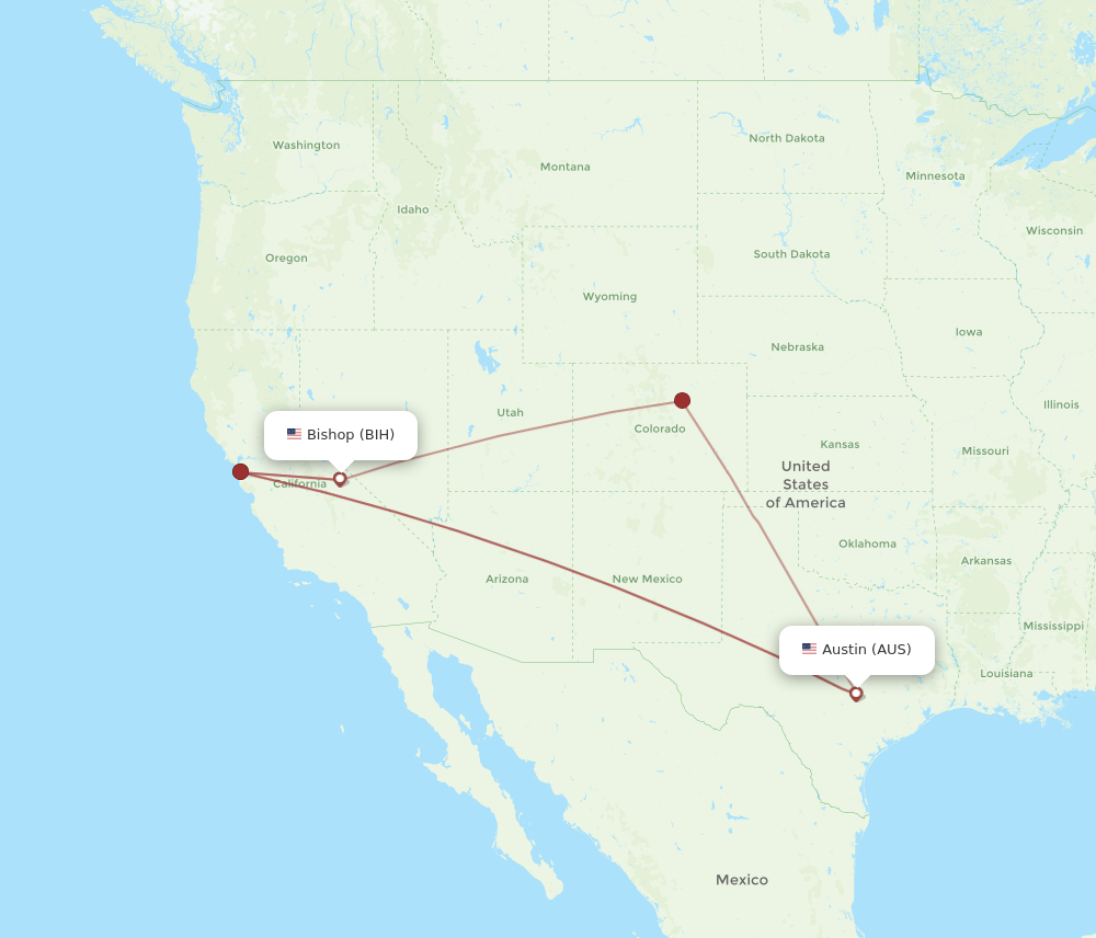 BIH-AUS flight routes