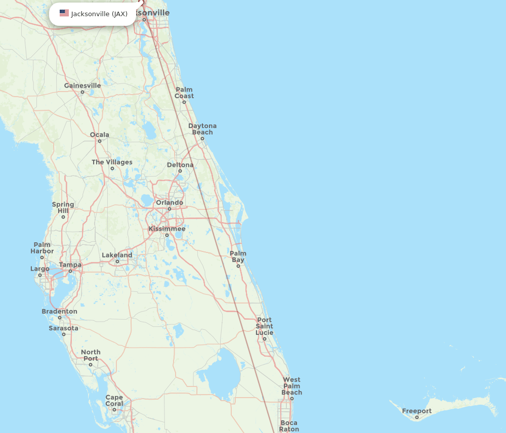 BIM-JAX flight routes
