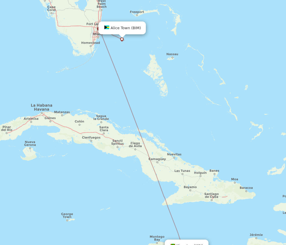 BIM-KIN flight routes