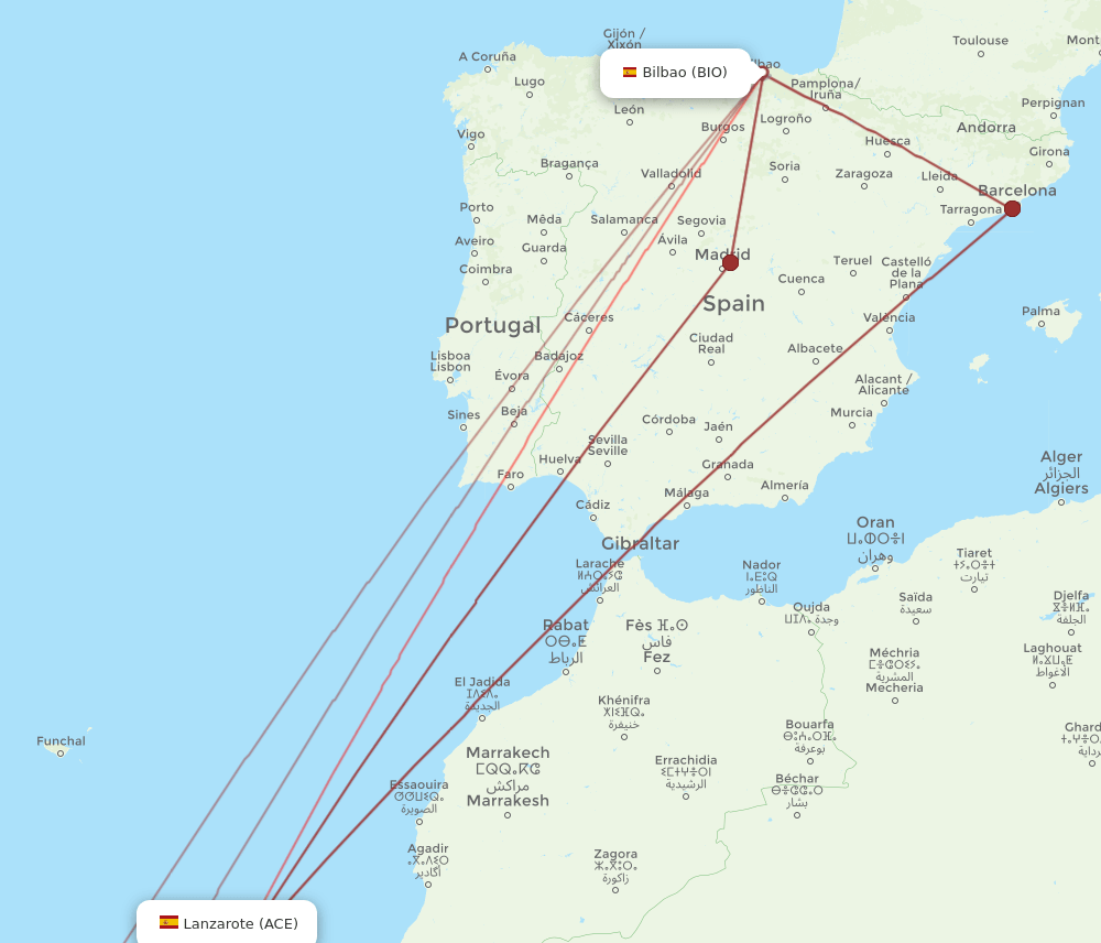 BIO-ACE flight routes