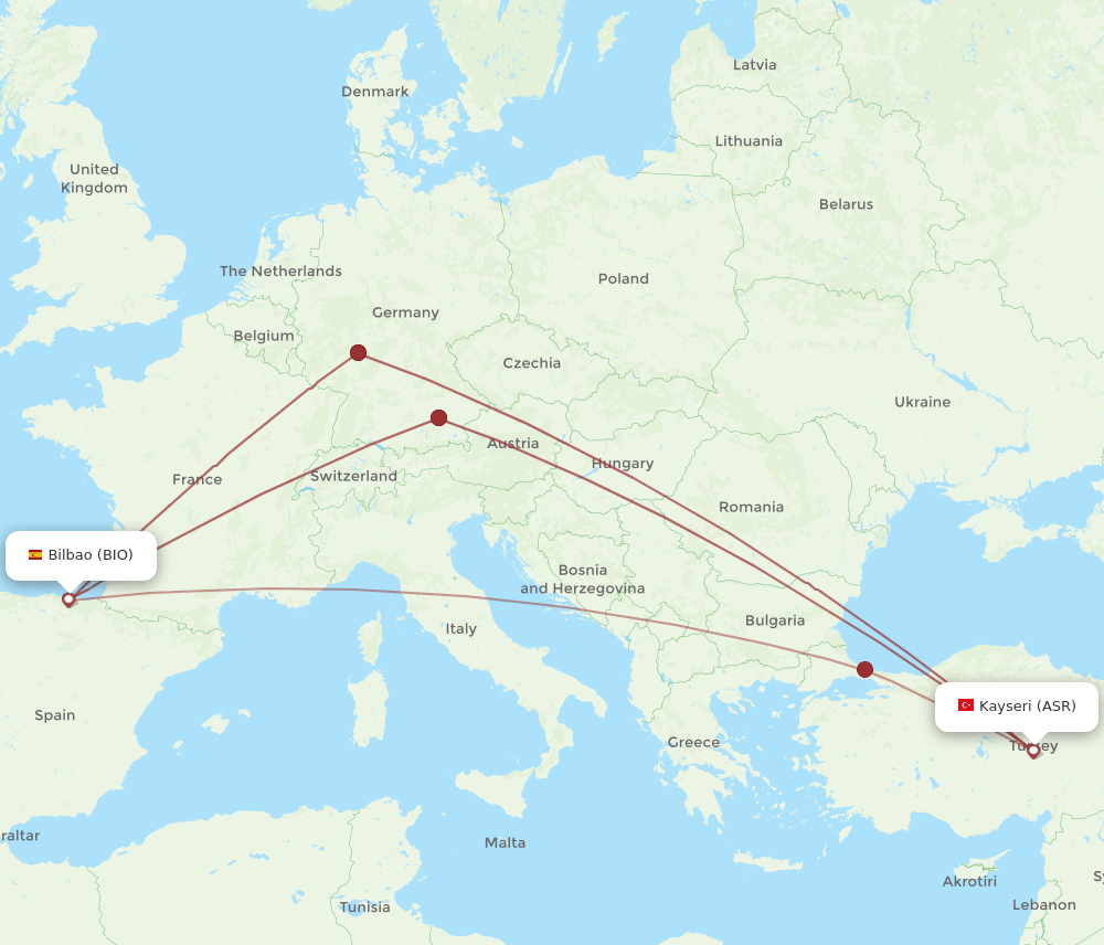 BIO-ASR flight routes