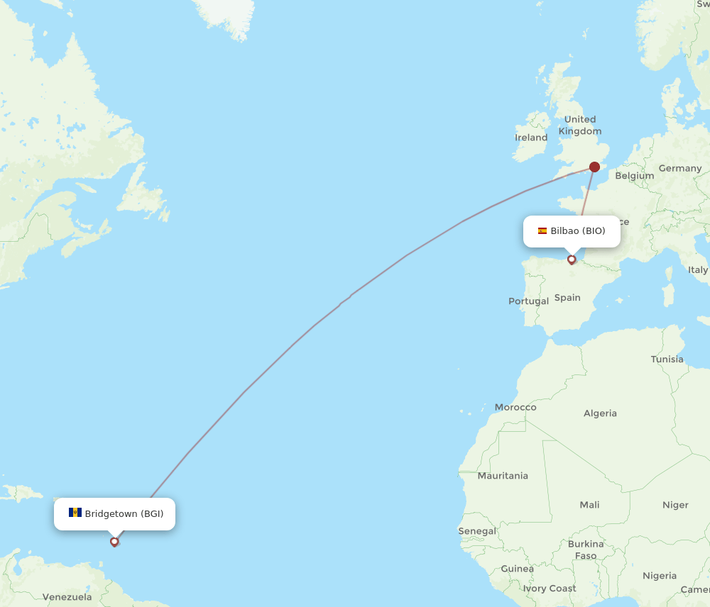 BIO-BGI flight routes