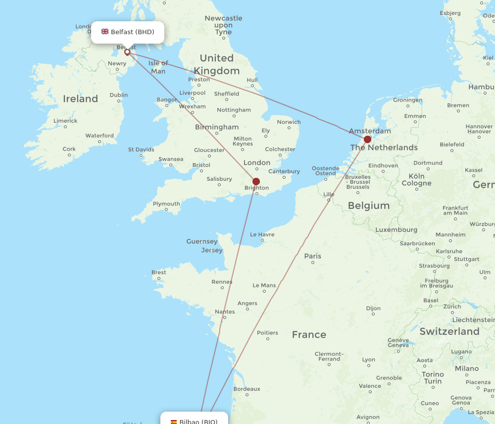 BIO-BHD flight routes