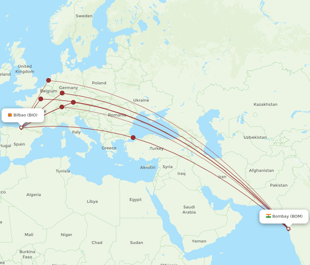 BIO-BOM flight routes