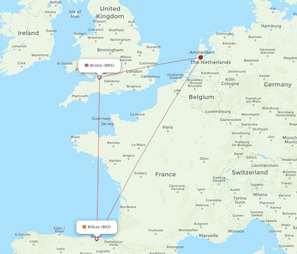 BIO-BRS flight routes